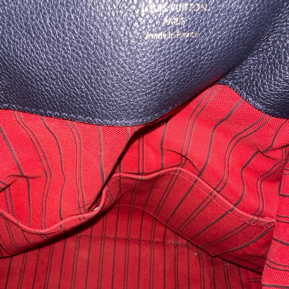 LOUIS VUITTON Melie Empreinte Leather Hobo Shoulder Bag Marine Rouge-Blue - Picture 6 of 6